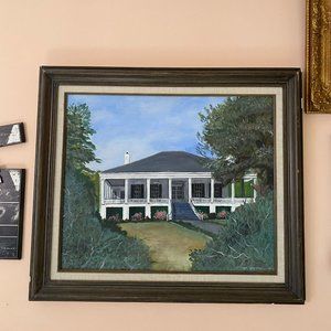 Beauvoir Jefferson Davis Original Painting Mississippi Gulf Coast Signed Framed